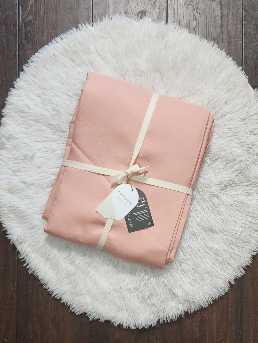 Berkshire 100% Organic Linen Duvet and Pillowcase Set - Dusty Rose Color- KING
